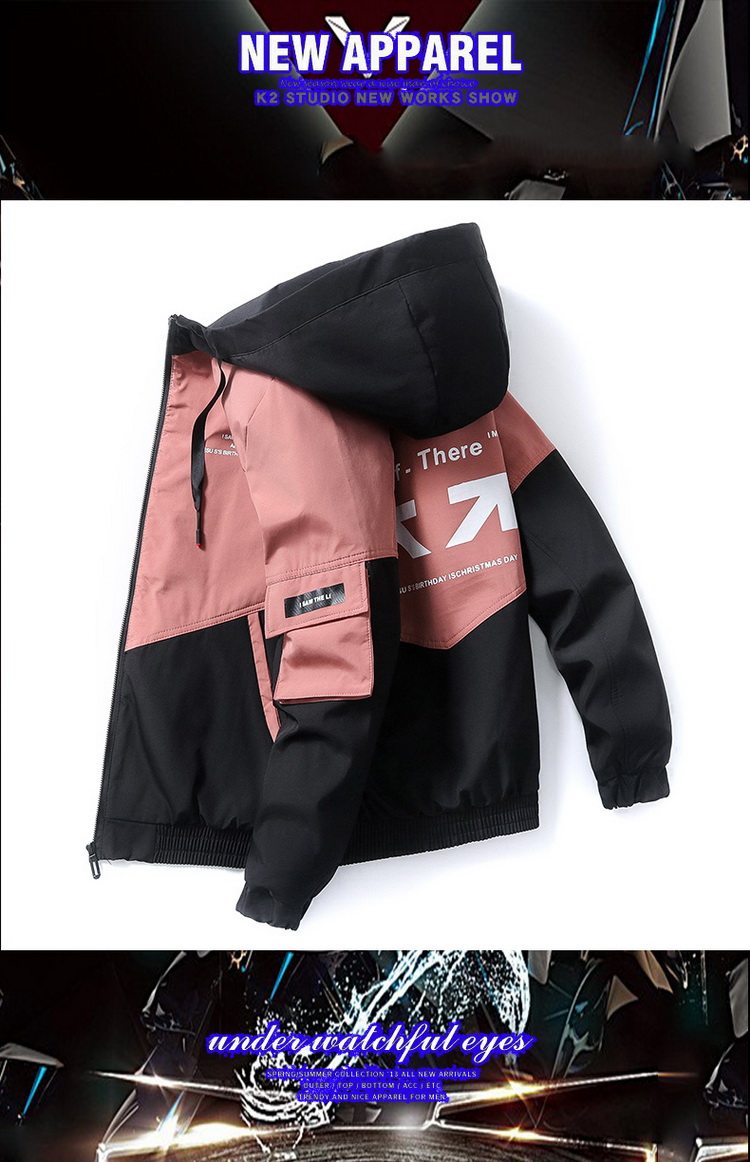 R -капюшеное пальто Slim Parka Мужская мода с капюшоном с капюшоном 