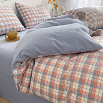 Antibacterial Jane about 100 pure cotton four pieces of covered cotton quilts bed sheet Dormitory Bed Bedding for men and women Three sets of bed Ogasawara 4