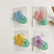 Korean version of childrens candy color flower hair clip duckbill clip cute princess pressure clip side clip bangs clip hair accessories headdress
