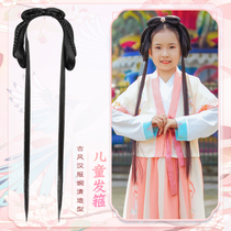 Gooey wig children one-piece butterfly knot hair clip hair stirrup styling ancient windy Han clothes cute Ming-made girl hair