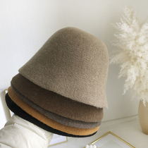 Fine knit wool fishermans hat children Spring and Autumn Winter basin hat Korean folding Japanese Joker tide hat retro Net Red