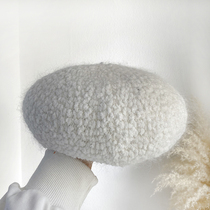 Beret female autumn and winter thick breathable rabbit hair velvet hat Korean version of Japanese wool bud hat artist hat tide