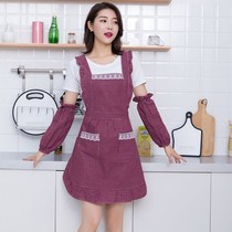 Strap gown female style Princess cotton apron 2021 New nice dining overalls fashion thin breathable