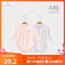 Ambe baby clothes Spring and Autumn long sleeve newborn triangle ha clothes home pajamas newborn autumn baby shirt