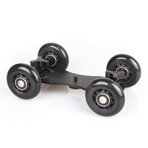 Photography and video rail car SLR desktop silent slide Mini drift shooting trolley four-wheeled black wheels