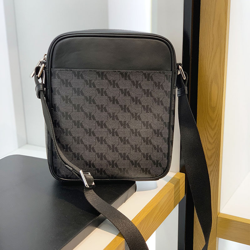 专柜正品mitchellkoch科茨真皮男士单肩斜挎商务休闲印花牛皮男包