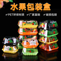 Disposable fruit packaging box Sub-transparent with cover cherry carver centipoon longan packing box integrated PET packaging box