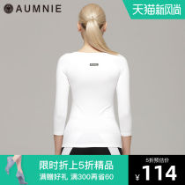 AUMNIE AUMNIE HAPPY T-shirt WOMENs THREE-point sleeve shaping slim-fit quick-drying breathable sports fitness yoga clothes