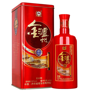 泸州老窖股份金泸州酒韵坛52度整箱白酒450ml*6喜酒礼酒 含礼品袋