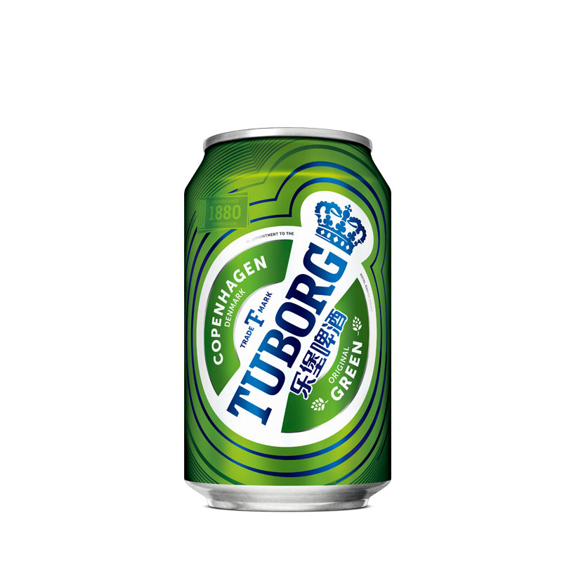 嘉士伯tuborg乐堡啤酒330ml*24听罐装小麦味清爽拉格
