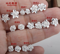 S999 sterling silver women temperament sterling silver jewelry sterling silver flowers sweet versatile earrings earrings not allergic