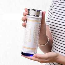 Wang Wenxu Master Ceramic Health Thermos Cup Double Layer with Cover Crystal Glass Tea Cup Office Cup Heart Jing Thermos Bottle