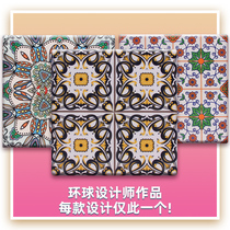 Kitchen sand pot mat European creative ceramic pot mat pot mat restaurant anti-hot insulation mat round western food table mat blessing bag