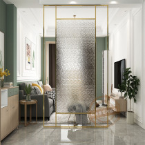 Ultra-white Changhong screen partition Begonia silver corrugated rain rain flower small wick two grid embossed living room art glass