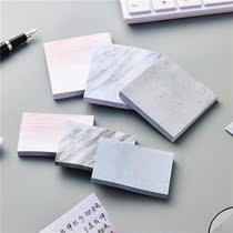 Post-it notes can be torn personality creative marble texture N times paste simple Korean ins models memo day plan message
