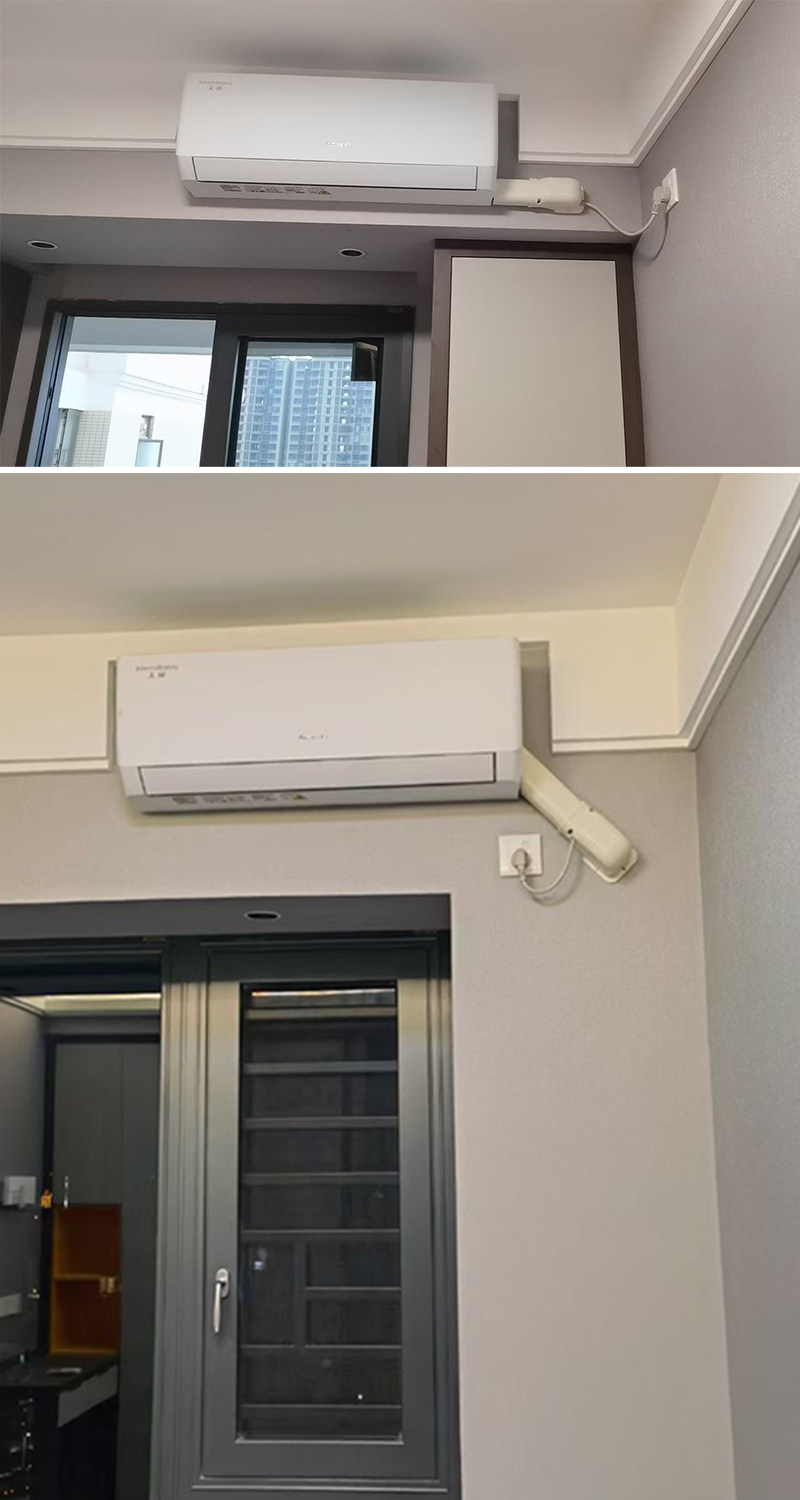 顶牛室内外机空调铜管装饰管槽pvc 管道装饰遮挡套护墙美观保护套