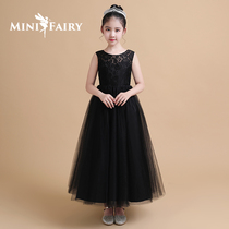 Childrens dress Princess dress evening dress black Tuffy dress girl chorus dress