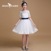 Girl dress Princess dress autumn and winter piano performance dress childrens dress female flower girl host year dress