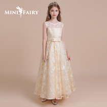 Female childrens birthday dress girl princess dress dress foreign flower boy bridesmaid dress host small dress