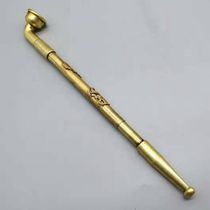 Special antique dry smoke bag ornaments Dragon Phoenix smoke gun tobacco bag old cigarette rod can be used to shorten