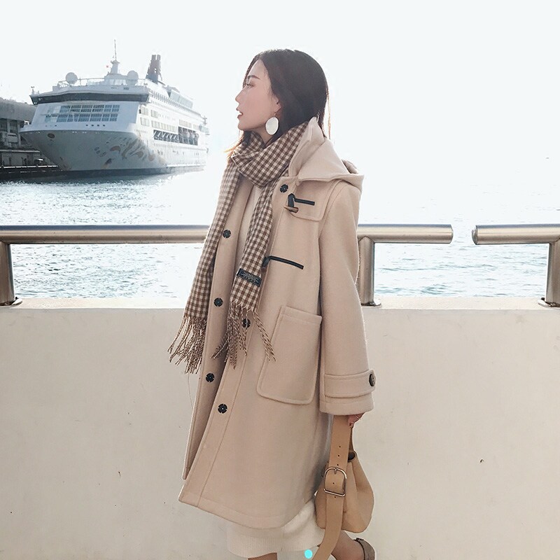 牛角扣大衣,为你刷新优雅的气质