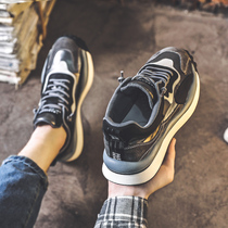 Tide Cards Old Daddy Shoes Men Genuine Leather 2022 Spring New Ins Trend 100 Hitch Pure Leather Men Sports Casual Shoes Man