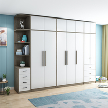 Nordic wardrobe Simple modern economical bedroom locker Large capacity large wardrobe combination Household overall assembly