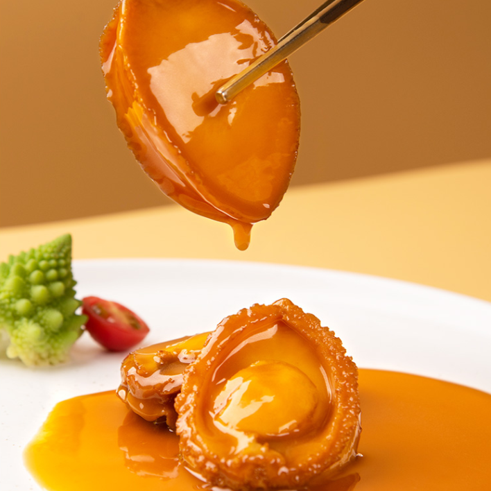 拍2鲍之恋黄金大鲍鱼加热即食海鲜