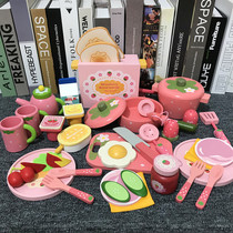 Play house simulation bread machine kitchen toys childrens kitchen set cooking barbecue wooden girl birthday gift