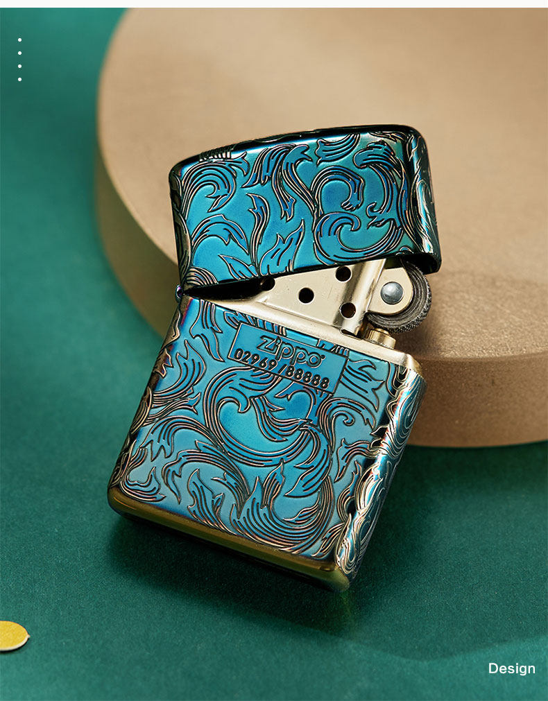 zippo官方旗舰店之宝唐草-熏金色限量款防风煤油打火机圣诞礼物