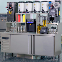 Maidifi milk tea shop equipment full set of water bar commercial milk tea operation table stainless steel refrigerated water bar