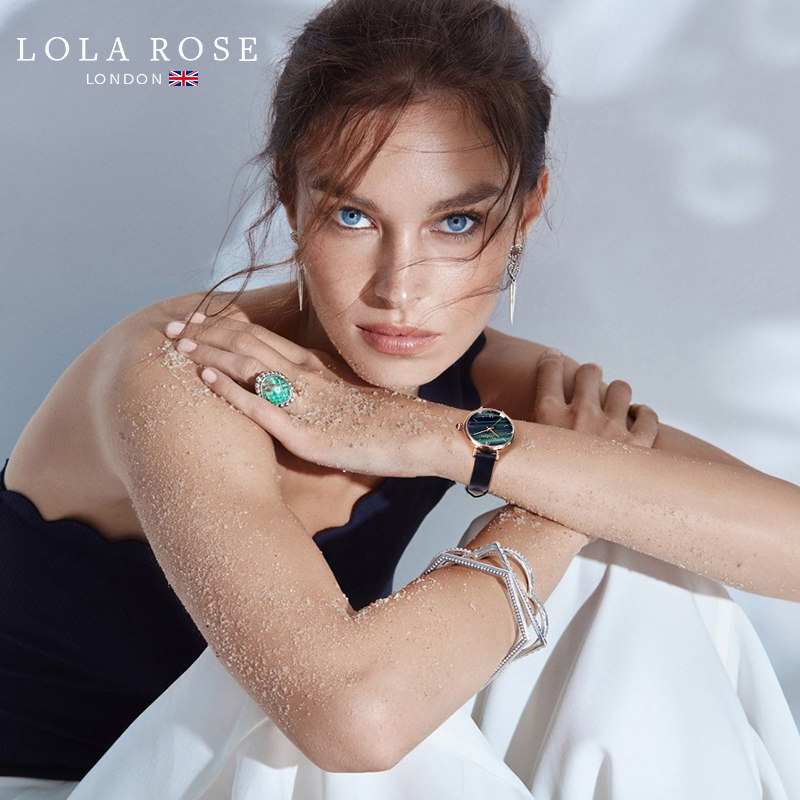 【2018新款】lolarose英国文艺手表女抖音森系大表盘33mm时尚女表_生