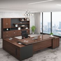 New Chinese Boss Table Guangdong Custom High-end Light Extravagant Minimalist Lady Boss Table Combined Luxury Office Big Bandae