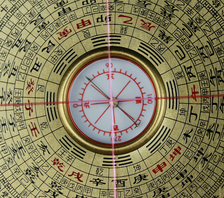 实心八卦罗盘风水盘高精度随身携带迷你正品纯铜专业小号三寸二寸