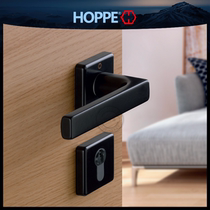 German import hoppe good Bo solid wood door silent door lock interior bedroom split black universal handle 1643