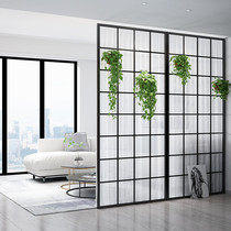 Wrought iron entry entrance partition screen Iron mesh living room decoration creative partition board Household room partition shelf