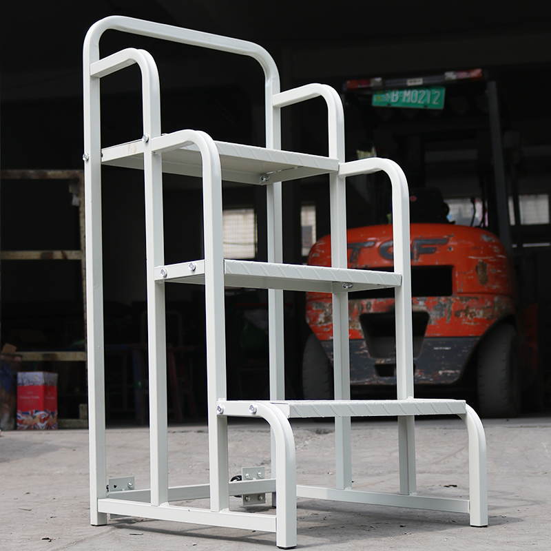 Household two-step ladder warehouse shelf ladder three-step ladder move on the freight ladder with wheel platform ladder shopping mall supermarket ascending car