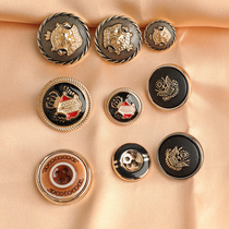 Source Jane hand-created round woven ABS button button metal fabric handmade DIY material
