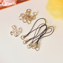 Yuanjian hand-made wool felt poke poke Music handmade diy accessories bag Keychain mobile phone rope Brooch accessories set