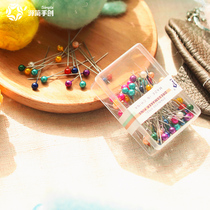 Source Jane hand-created color bead needle fixed jewelry with pearl needle DIY tool accessories cross stitch bead needle