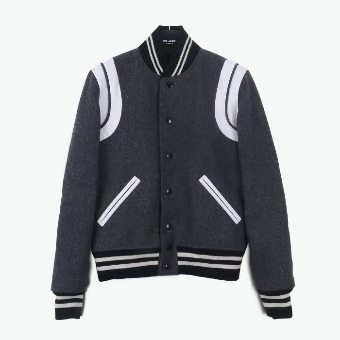 香港直发1/slp 灰白拼皮棒球服 女正码微偏短 376283-y968w-1030