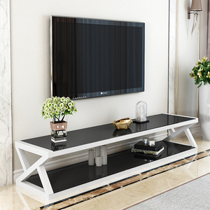 钢化玻璃电视柜简约现代迷你客厅储物柜简易小户型电视柜茶几组合
