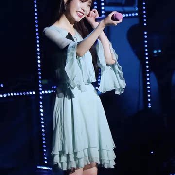 IU李智恩明星同款连衣裙韩版荷叶边短款A型裙子2018春夏新款女装 IU李智恩明星同款连衣裙韩版荷叶边短款A型裙子2018春夏新款女装