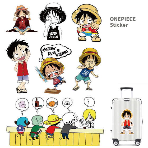 일본 코믹 원 조각 Luffy 만화 스티커는 접착제가없는 자동차 평평한 기타 방수 냉장고 대형 크기 가방 일본 코믹 원 조각 Luffy 만화 스티커는 접착제가없는 자동차 평평한 기타 방수 냉장고 대형 크기 가방