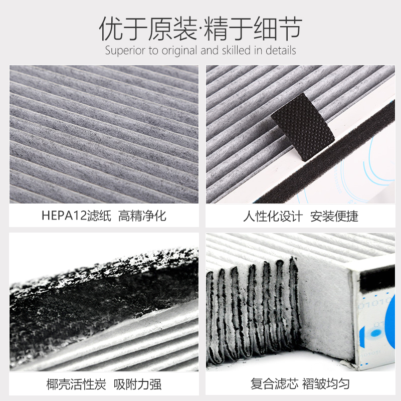 适配blueair布鲁雅尔401/402/403/450空气净化器滤网复合除霾滤芯