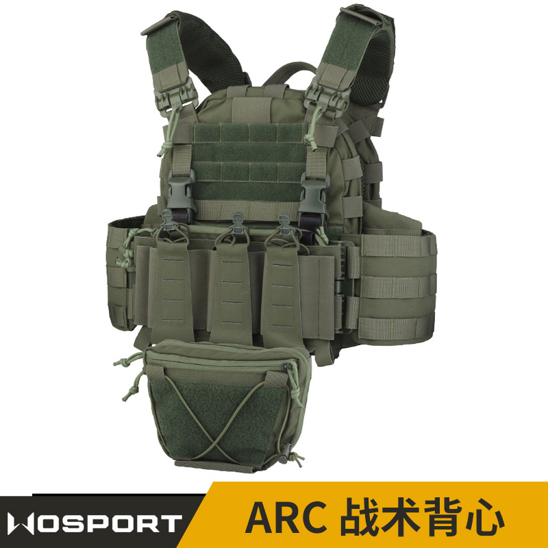 Seal ARC Rangers Green tactical vest waist shoulder waistline Quick dismantling Molle system triplex panel Lower hanging side bag-Taobao