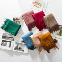 Lithuania selected fine classic simple flow scarf 18100501F