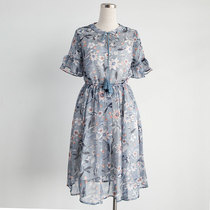 Lithuania selected little womans lotus leaf sleeve dress 1816372F