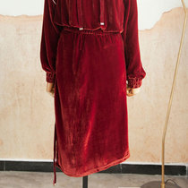 Like a selection of silk velvet hat half skirt 18110306F