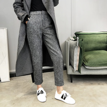 Lithuania selected Silk wool lithography roll smoking pants 18112301D